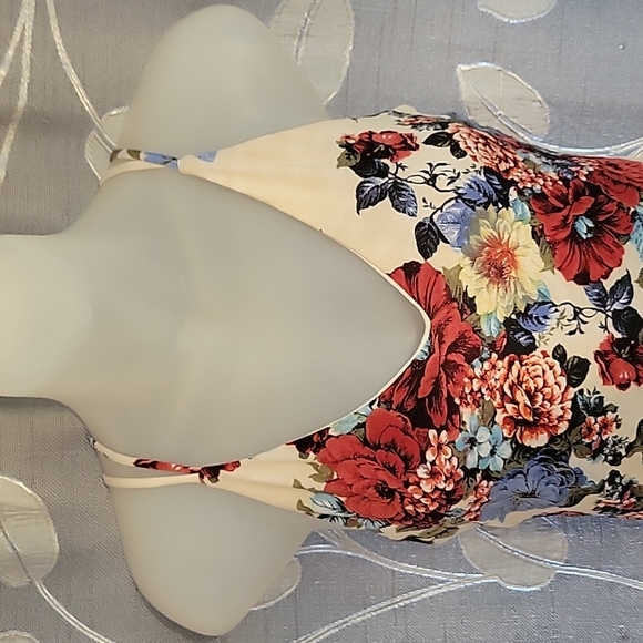 Sz M Fashion Nova Floral Bodycon Club Dress - Picture 3 of 6